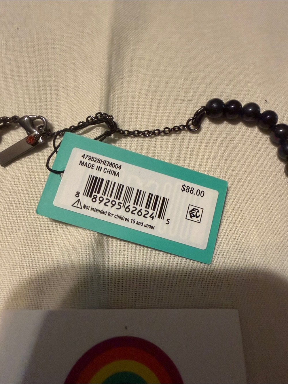 Kurt Geiger London Signature Eagle Pearl Short Pendant Necklace - Picture 2 of 6